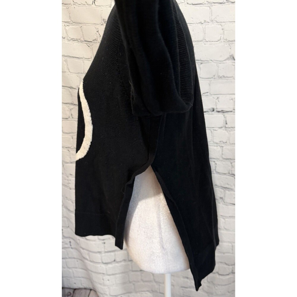 Banana Republic Women's XO Sweater Long Sleeve Pima Cotton Cashmere Black Size S - Picture 3 of 5